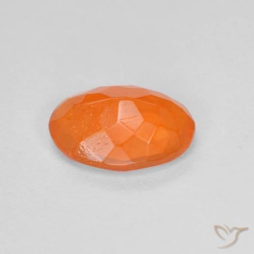 Opale di fuoco Arancio Medio naturale da 0.60 ct, Taglio ovale, Trasparente