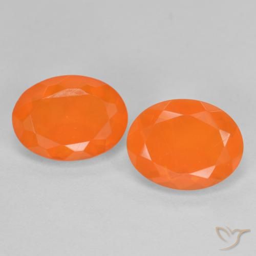 Opale di fuoco naturale arancione da 1,37 ct, taglio ovale, trasparente