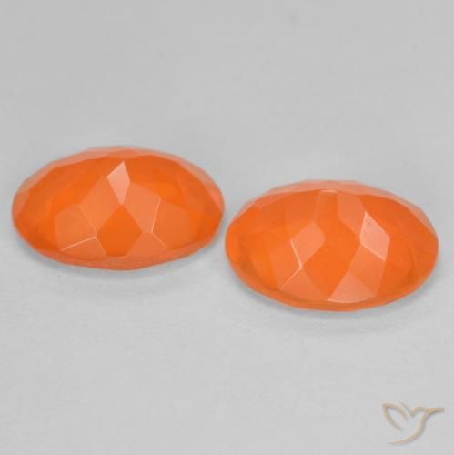 Opale di fuoco naturale arancione da 1,37 ct, taglio ovale, trasparente