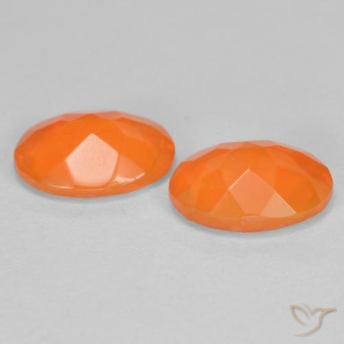Gemme di Opale di fuoco Arancio Medio naturale da 1.26 ct, Ovale, Trasparente