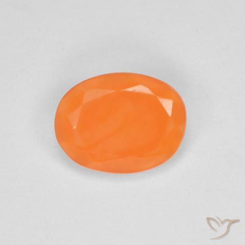 0.59ct Naturale Arancio Medio Opale di fuoco, Ovale, Trasparente