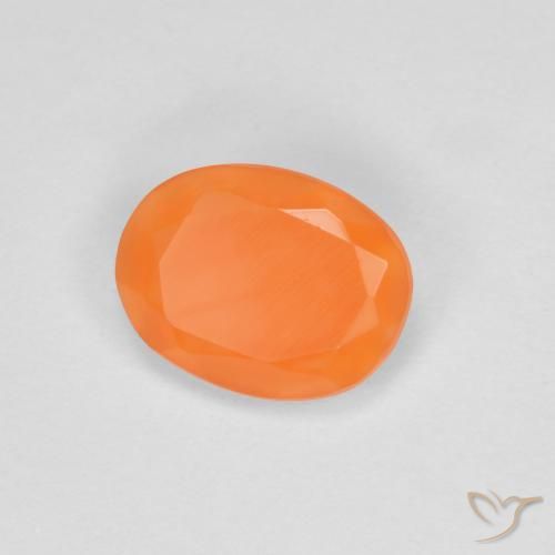 Opale di fuoco Arancio Medio naturale da 0.59 ct, Ovale, Trasparente