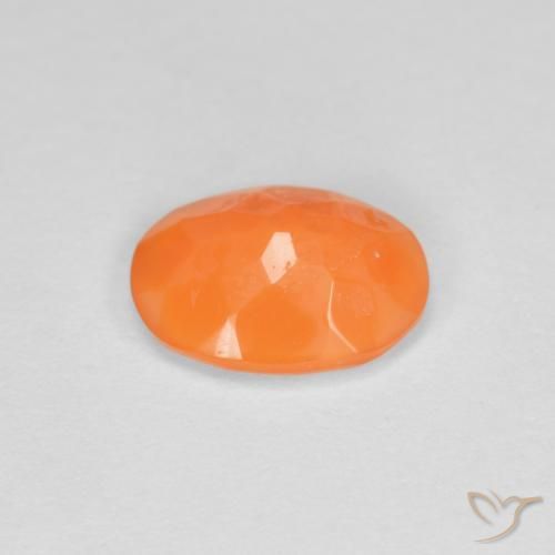 Opale di fuoco Arancio Medio naturale da 0.59 ct, Ovale, Trasparente