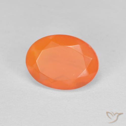 Opale di fuoco Arancio Medio naturale da 0.85 ct, Ovale, Trasparente