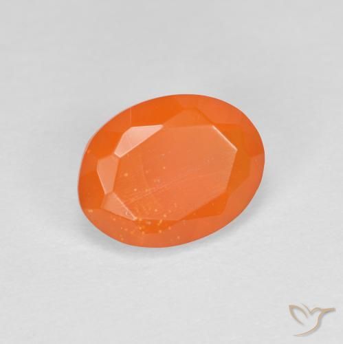 Opale di fuoco Arancio Intenso naturale da 0.67 ct, Ovale, Trasparente