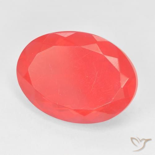Opale di fuoco Rosso Arancio Intenso naturale da 8.53 ct, Ovale, Trasparente