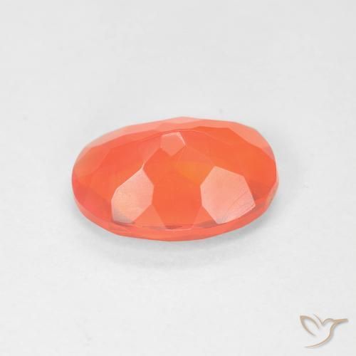 Opale di fuoco Arancione brillante naturale da 1.32 ct, Ovale, Trasparente
