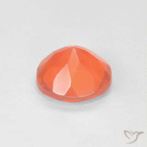 Opale di fuoco Arancione brillante naturale da 0.72 ct, Rotondo, Trasparente