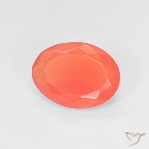 Opale di fuoco Rosso Arancio Intenso naturale da 0.92 ct, Ovale, Trasparente