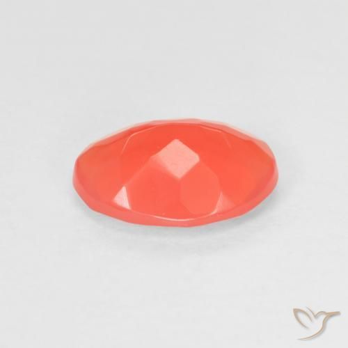 Opale di fuoco Rosso Arancio Intenso naturale da 0.92 ct, Ovale, Trasparente
