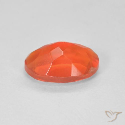 Opale di fuoco Arancio Medio naturale da 1.13 ct, Ovale, Trasparente