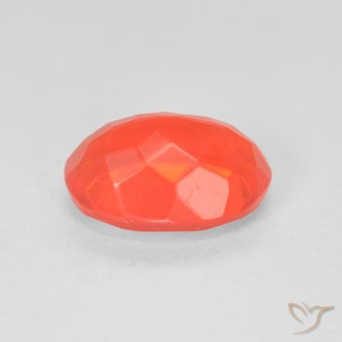 Opale di fuoco Rosso Arancio Intenso naturale da 1.84 ct, Ovale, Trasparente