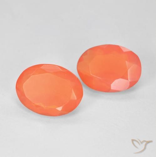 2.19ctw Naturale Arancione brillante Opale di fuoco, Ovale, Trasparente