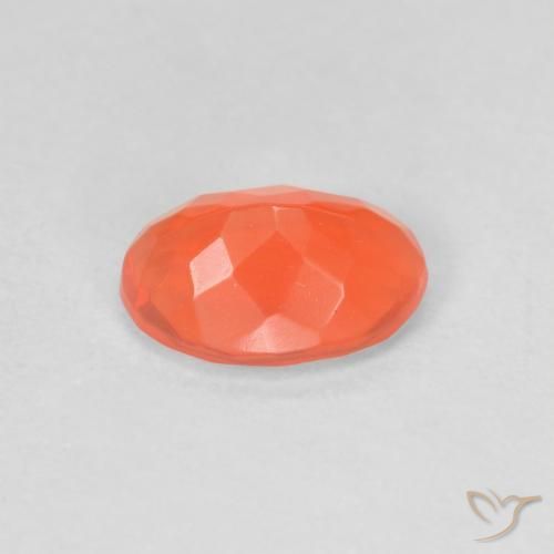 Opale di fuoco Arancione brillante naturale da 0.63 ct, Ovale, Trasparente