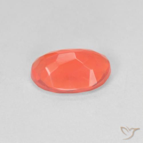 Opale di fuoco Arancione brillante naturale da 1.03 ct, Ovale, Trasparente