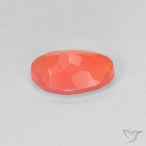 Opale di fuoco Arancione brillante naturale da 1.02 ct, Ovale, Trasparente
