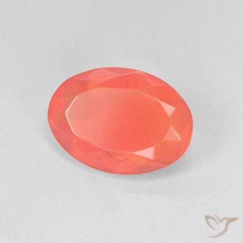 Opale di fuoco Arancione brillante naturale da 1.58 ct, Ovale, Trasparente