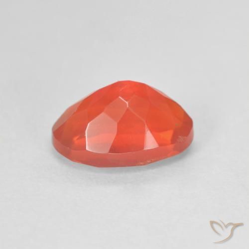 Opale di fuoco Arancio Medio naturale da 1.29 ct, Ovale, Trasparente