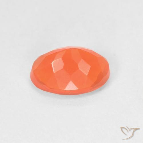 Opale di fuoco Arancione brillante naturale da 0.66 ct, Ovale, Trasparente