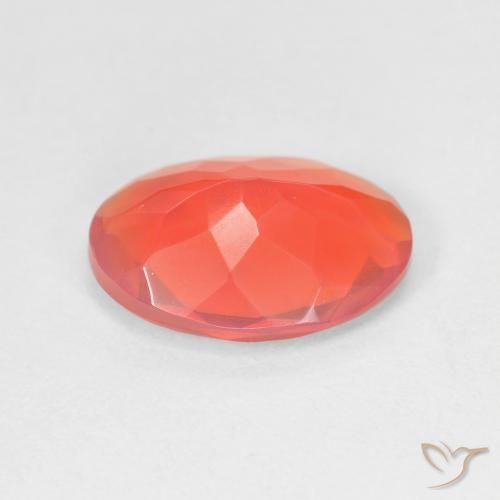 Opale di fuoco naturale arancione da 1,73 ct, taglio ovale, trasparente