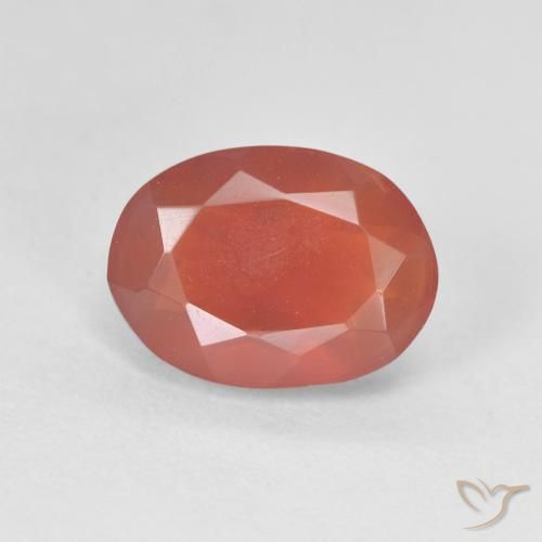 1.78ct Naturale Arancione rossastra Opale di fuoco, Ovale, Trasparente