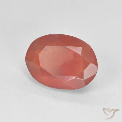 Opale di fuoco Arancione rossastra naturale da 1.78 ct, Ovale, Trasparente