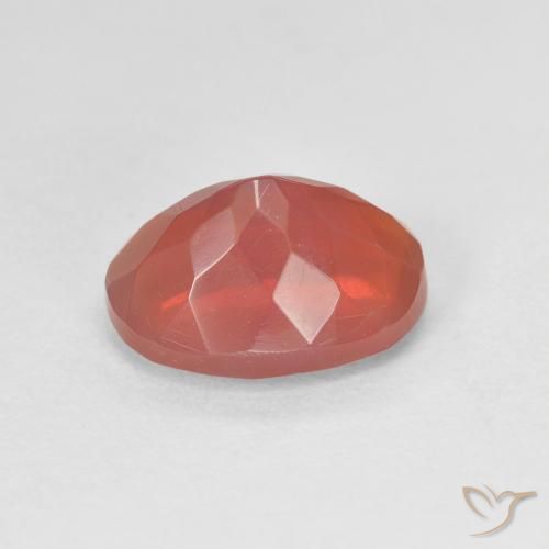Opale di fuoco Arancione rossastra naturale da 1.78 ct, Ovale, Trasparente