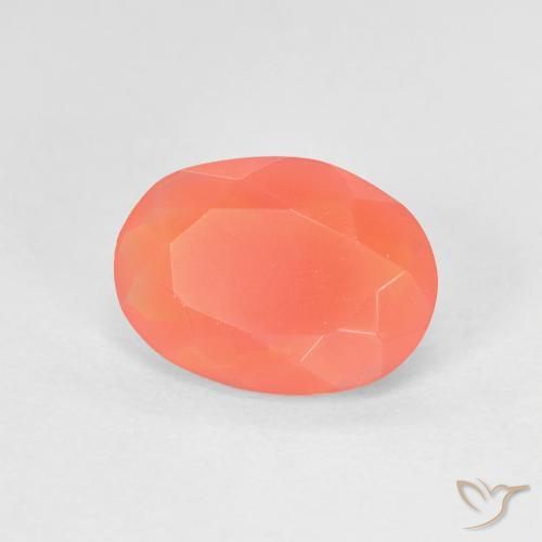 Opale di fuoco Arancione brillante naturale da 1.17 ct, Ovale, Trasparente