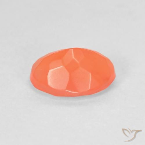 Opale di fuoco Arancione brillante naturale da 0.55 ct, Ovale, Trasparente