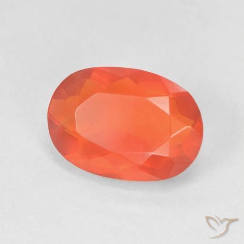 Opale di fuoco Arancia Fuoco naturale da 1.47 ct, Ovale, Trasparente