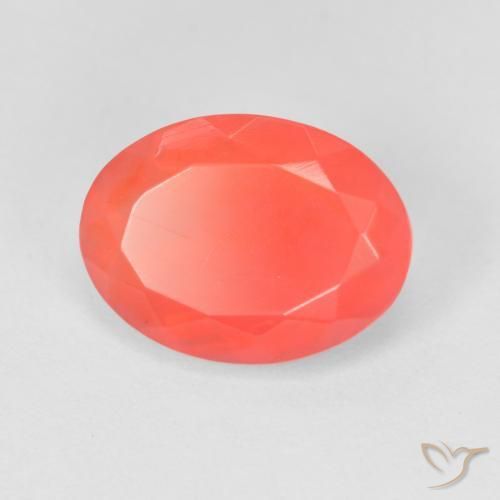 Opale di fuoco Rosso medio naturale da 1.93 ct, Ovale, Trasparente