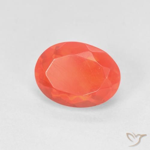 Opale di fuoco Arancia Fuoco naturale da 1.43 ct, Ovale, Trasparente