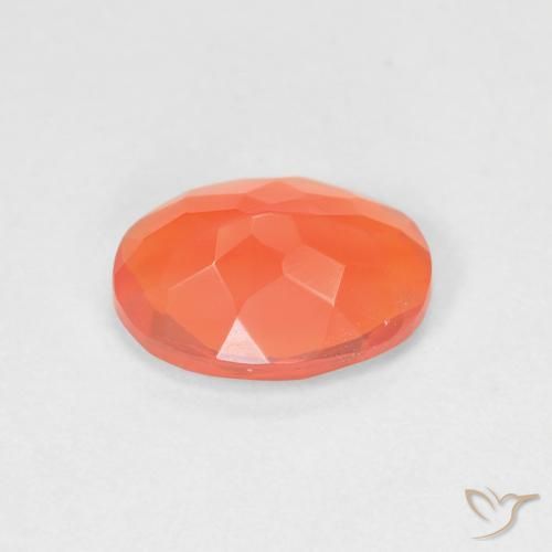 Opale di fuoco Arancione brillante naturale da 1.00 ct, Ovale, Trasparente