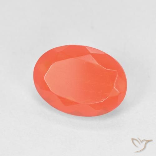 Opale di fuoco Arancia Fuoco naturale da 1.28 ct, Ovale, Trasparente