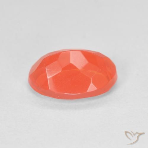 Opale di fuoco Arancia Fuoco naturale da 1.28 ct, Ovale, Trasparente