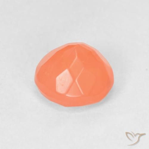 Opale di fuoco Arancione brillante naturale da 0.64 ct, Rotondo, Trasparente
