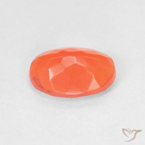 Opale di fuoco Arancione brillante naturale da 0.79 ct, Ovale, Trasparente