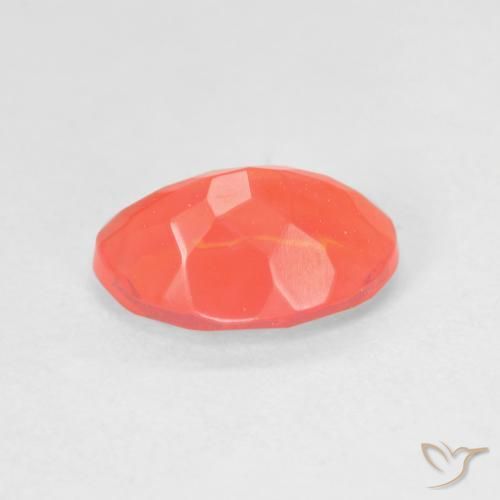 Opale di fuoco Arancio Intenso naturale da 1.27 ct, Ovale, Trasparente