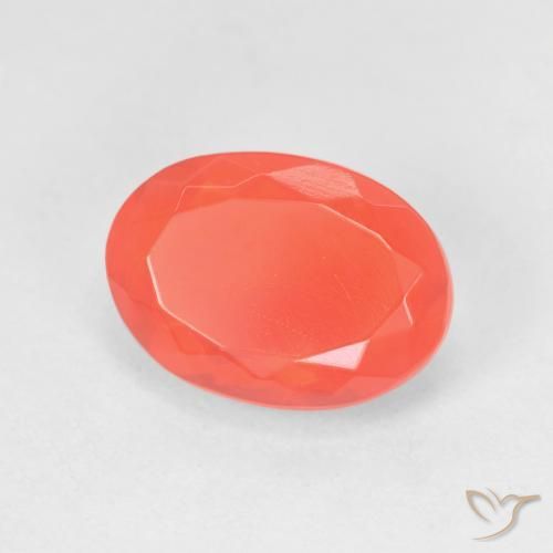 Opale di fuoco Arancione brillante naturale da 2.29 ct, Ovale, Trasparente