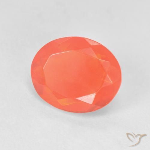 Opale di fuoco Arancione brillante naturale da 1.62 ct, Ovale, Trasparente