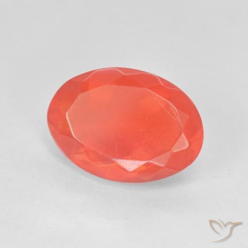 Opale di fuoco Rosso Arancio Intenso naturale da 2.71 ct, Ovale, Trasparente