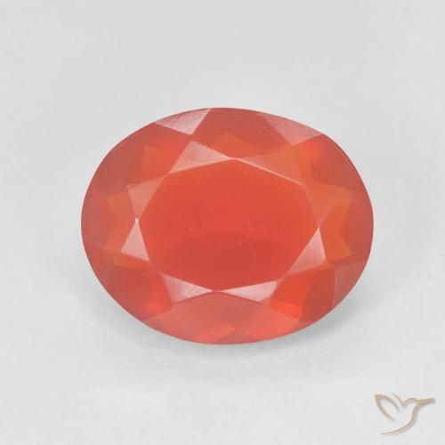 2.41ct Naturale Rosso medio Opale di fuoco, Ovale, Trasparente