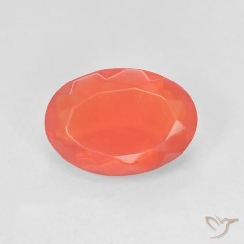 1.78ct Naturale Rosso medio Opale di fuoco, Ovale, Trasparente