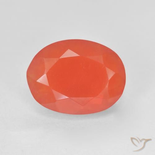 3.10ct Naturale Rosso cremisi brillante-arancione Opale di fuoco, Ovale, Trasparente