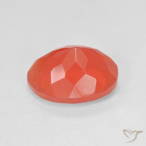 Opale di fuoco Rosso cremisi brillante-arancione naturale da 3.10 ct, Ovale, Trasparente