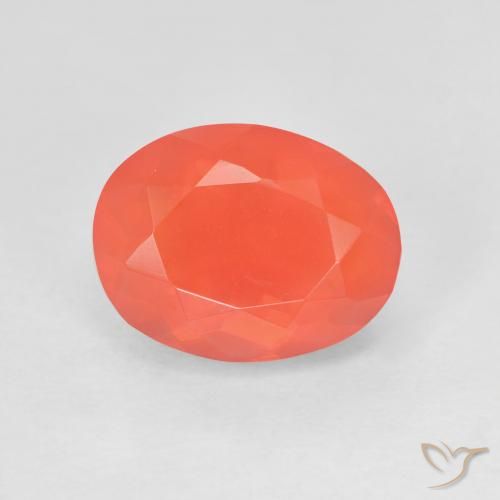 2.35ct Naturale Rosso medio Opale di fuoco, Ovale, Trasparente