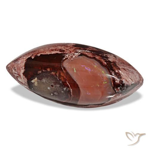 Opale di fuoco naturale multicolore da 15,89 ct, marchesa, opaco