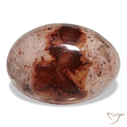 Opale di fuoco naturale multicolore da 12,94 ct, taglio ovale, opaco