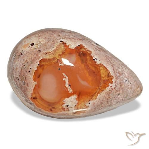 Opale di fuoco naturale multicolore da 8,64 ct, taglio a pera, opaco