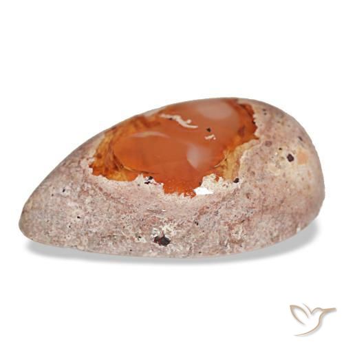Opale di fuoco naturale multicolore da 8,64 ct, taglio a pera, opaco